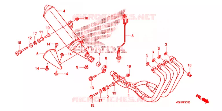 SILENCIEUX D'ECHAPPEMENT Honda MOTO 600 CBF 2012  CBF600SAC
