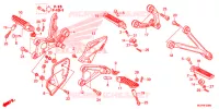 REPOSE PIED pour Honda CBR 1000 RR ABS RED de 2012
