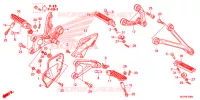 REPOSE PIED pour Honda CBR 1000 RR SP ABS TRICOLOUR de 2014