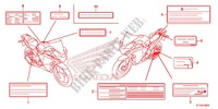 ETIQUETTE DE PRECAUTIONS (CBR125RW'11/R'12/RS'12/RT'12) pour Honda CBR 125 de 2011