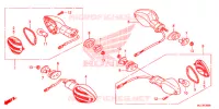 CLIGNOTANT pour Honda CBR 600 RR ABS RED de 2015