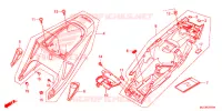 COUVERCLES LATERAUX pour Honda CBR 600 RR ABS RED de 2015