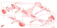 CLIGNOTANT pour Honda CBR 600 RR ABS BLACK de 2016