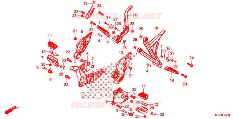 REPOSE PIED Honda MOTO 1000 AFRICA-TWIN 2016  CRF1000AG