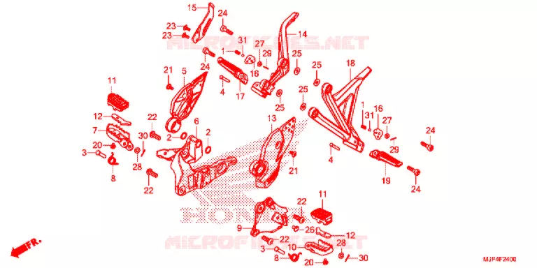 REPOSE PIED Honda MOTO 1000 AFRICA-TWIN 2016  CRF1000AG
