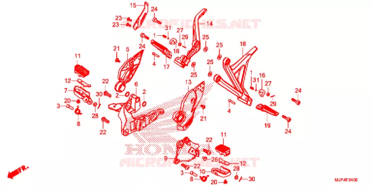 REPOSE PIED Honda MOTO 1000 AFRICA-TWIN 2016  CRF1000DG