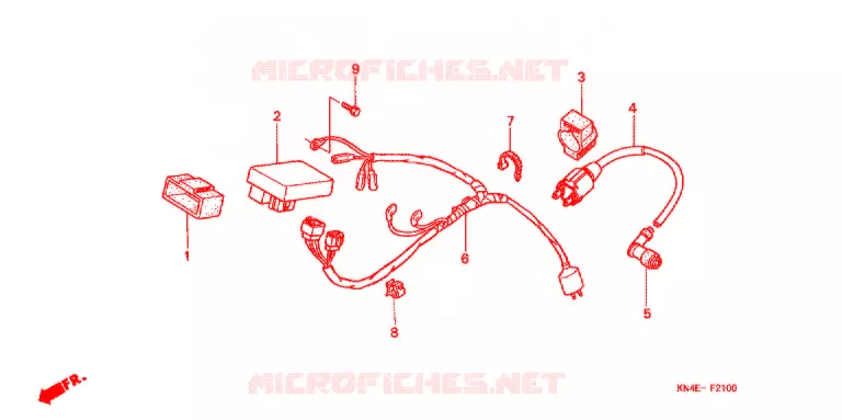 FAISCEAU DES FILS Honda MOTO 100 CRF 2004  CRF100F4