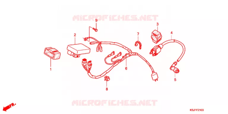 FAISCEAU DES FILS Honda MOTO 100 CRF 2004  CRF100F4