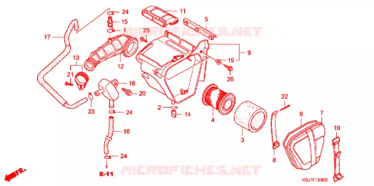 FILTRE A AIR Honda MOTO 100 CRF 2004  CRF100F4
