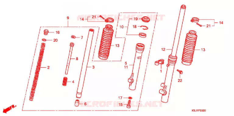 FOURCHE Honda MOTO 100 CRF 2004  CRF100F4