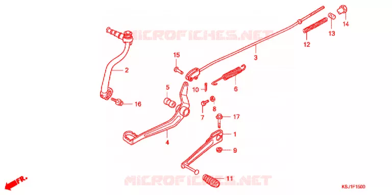 PEDALE Honda MOTO 100 CRF 2005  CRF100F5