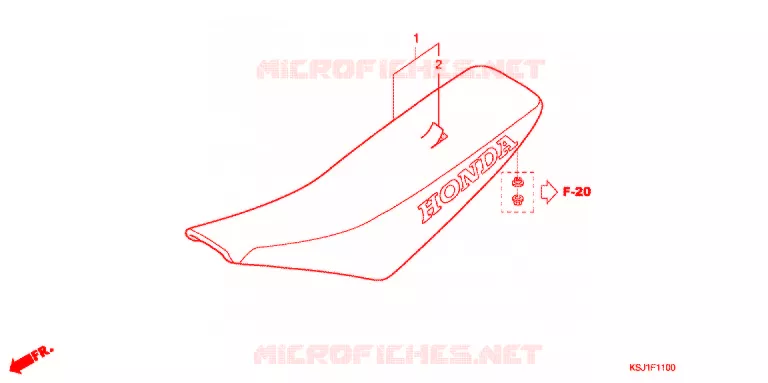 SELLE Honda MOTO 100 CRF 2005  CRF100F5