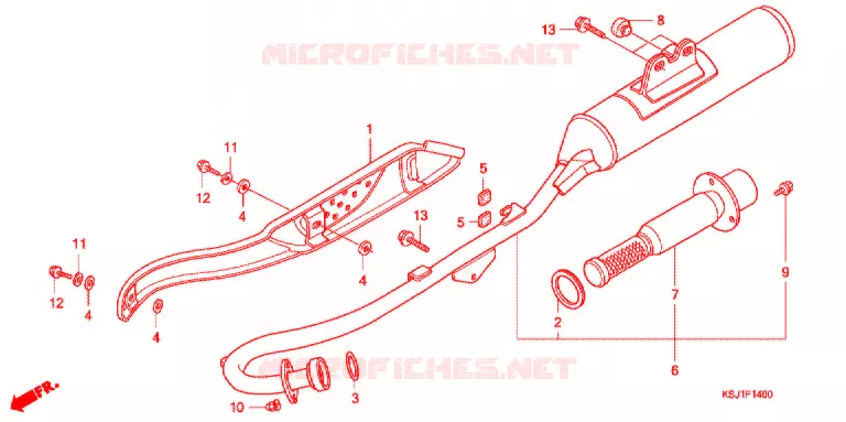 SILENCIEUX D'ECHAPPEMENT Honda MOTO 100 CRF 2005  CRF100F5