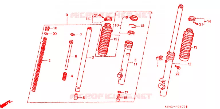 FOURCHE Honda MOTO 100 CRF 2006  CRF100F6