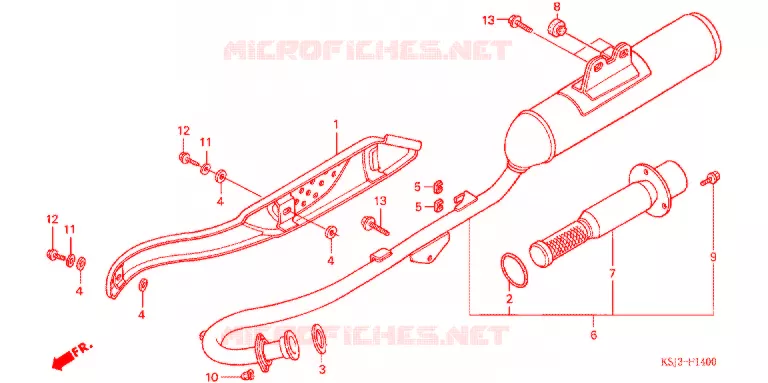 SILENCIEUX D'ECHAPPEMENT Honda MOTO 100 CRF 2006  CRF100F6