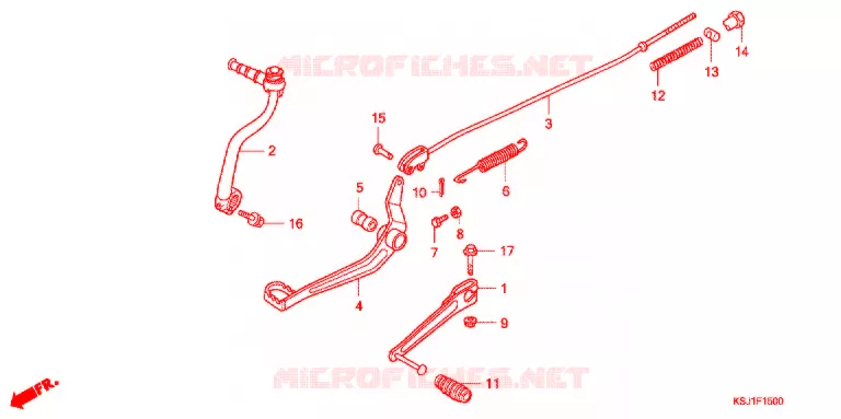 PEDALE Honda MOTO 100 CRF 2006  CRF100F6