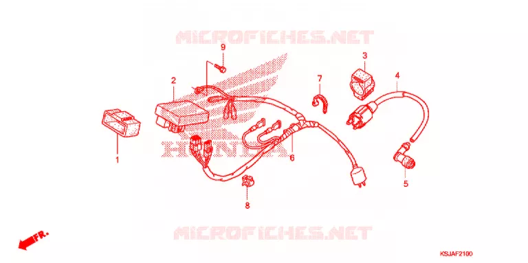 FAISCEAU DES FILS Honda MOTO 100 CRF 2008  CRF100F8
