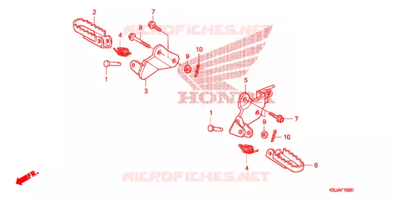 REPOSE PIED Honda MOTO 100 CRF 2008  CRF100F8