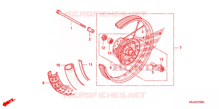 ROUE AVANT Honda MOTO 100 CRF 2008  CRF100F8