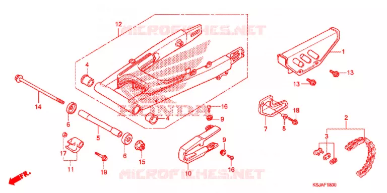 BRAS OSCILLANT Honda MOTO 100 CRF 2008  CRF100F8