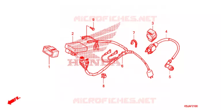 FAISCEAU DES FILS Honda MOTO 100 CRF 2008  CRF100F8