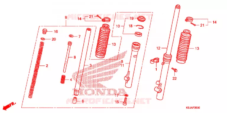 FOURCHE Honda MOTO 100 CRF 2008  CRF100F8