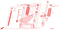 FOURCHE pour Honda CRF 100 de 2010