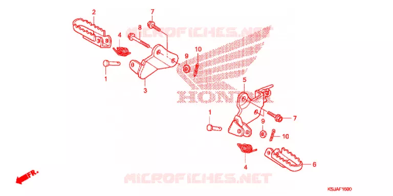 REPOSE PIED Honda MOTO 100 CRF 2010  CRF100FA