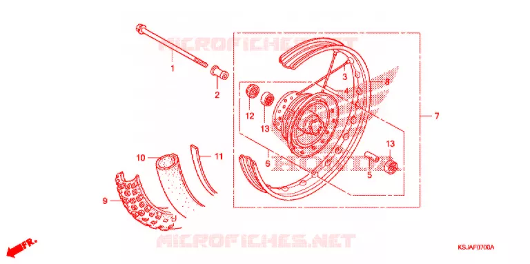 ROUE AVANT Honda MOTO 100 CRF 2011  CRF100FB