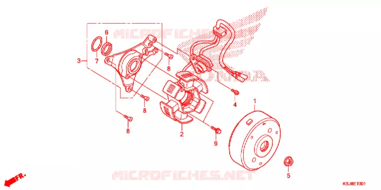 ALTERNATEUR (CRF100F) Honda MOTO 100 CRF 2012  CRF100FC