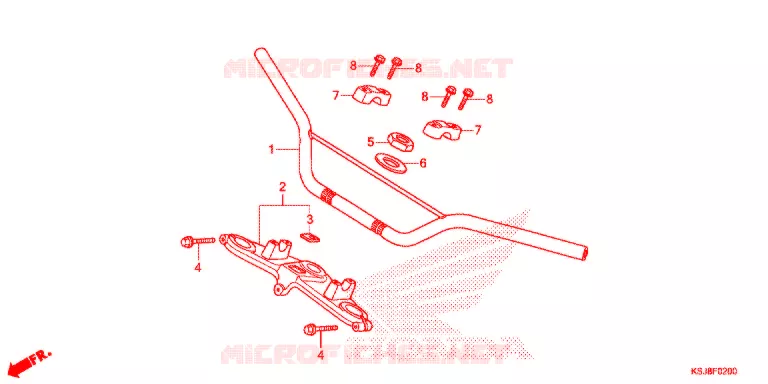 GUIDON Honda MOTO 100 CRF 2012  CRF100FC