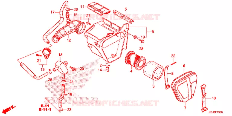 FILTRE A AIR Honda MOTO 100 CRF 2013  CRF100FD