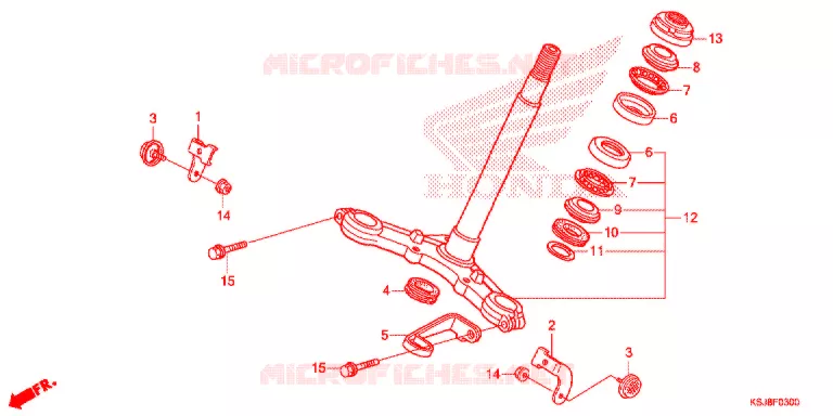 TE DE FOURCHE Honda MOTO 100 CRF 2013  CRF100FD