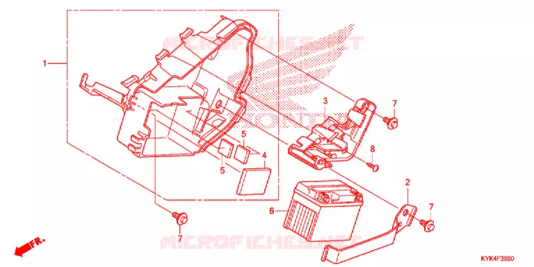 BATTERIE Honda MOTO 110 CRF 2013  CRF110FD