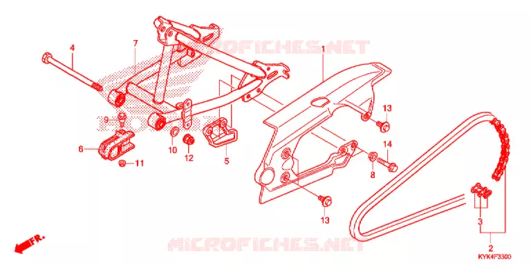 BRAS OSCILLANT Honda MOTO 110 CRF 2013  CRF110FD