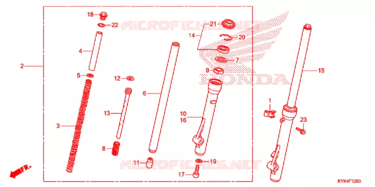 FOURCHE Honda MOTO 110 CRF 2016  CRF110FG