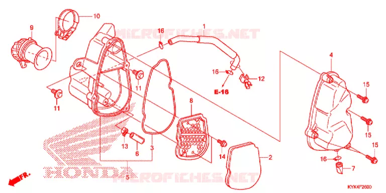 FILTRE A AIR Honda MOTO 110 CRF 2017  CRF110FH