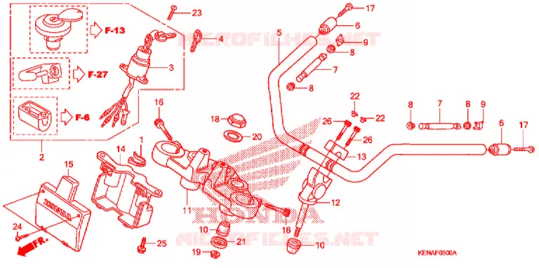 GUIDON Honda MOTO 250 REBEL 2007  CMX250C7