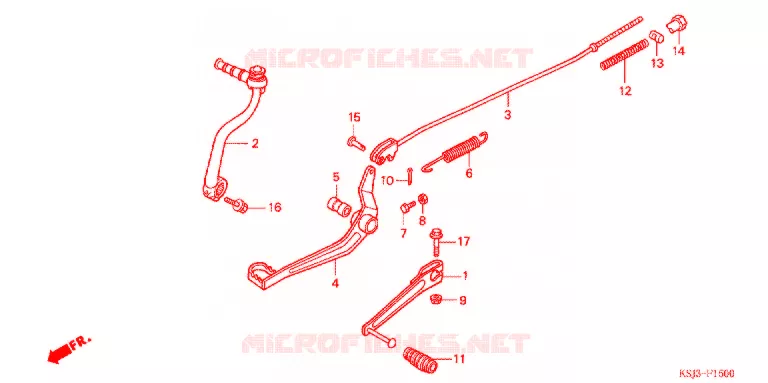 PEDALE Honda MOTO 100 CRF 2007  CRF100F7