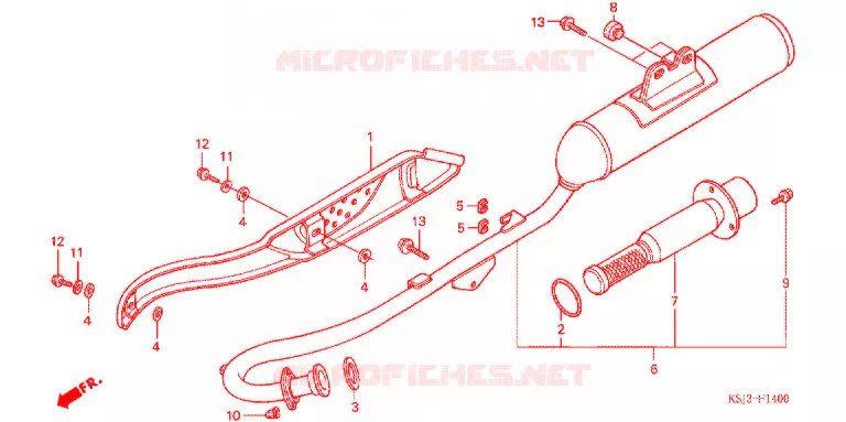 SILENCIEUX D'ECHAPPEMENT Honda MOTO 100 CRF 2007  CRF100F7