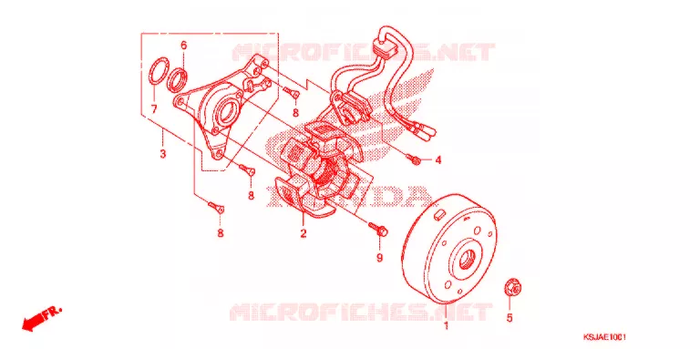 ALTERNATEUR (CRF100F) Honda MOTO 100 CRF 2009  CRF100F9