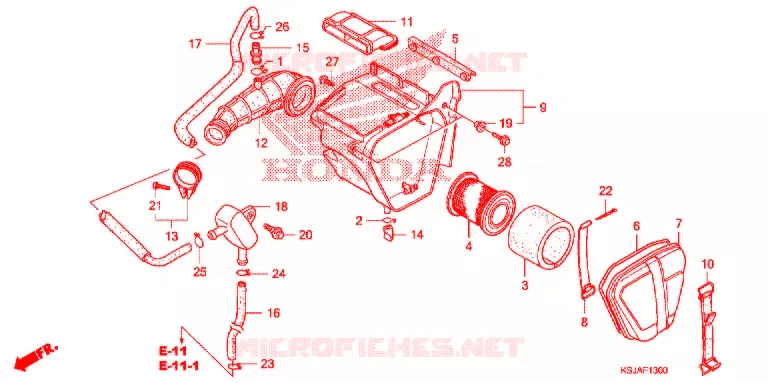 FILTRE A AIR Honda MOTO 100 CRF 2009  CRF100F9