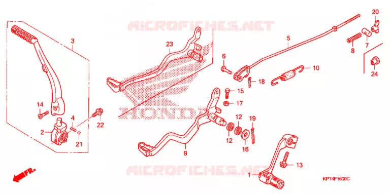PEDALE Honda MOTO 150 CRF 2007  CRF150F7