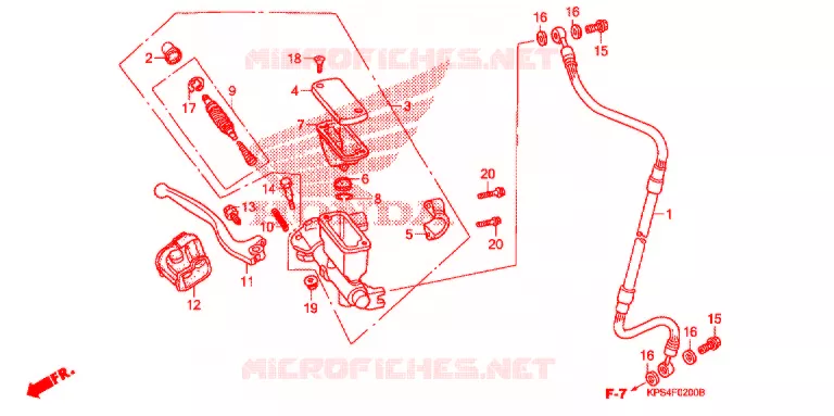 MAITRE CYLINDRE DE FREIN AVANT Honda MOTO 230 CRF 2007  CRF230F7