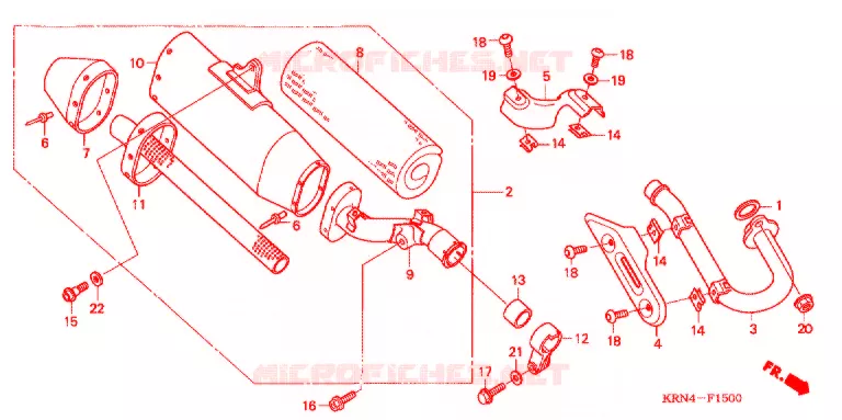 SILENCIEUX D'ECHAPPEMENT ('04) Honda MOTO 250 CRF 2004  CRF250R4