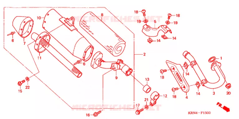 SILENCIEUX D'ECHAPPEMENT ('04) Honda MOTO 250 CRF 2004  CRF250R4