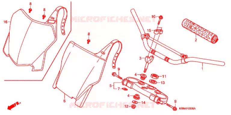 GUIDON - TE DE FOURCHE Honda MOTO 250 CRF 2005  CRF250R5