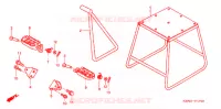 BEQUILLE   REPOSE PIEDS pour Honda CRF 250 R RED de 2008
