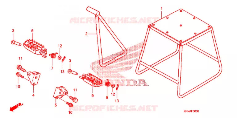 BEQUILLE - REPOSE PIEDS Honda MOTO 250 CRF 2011  CRF250RB