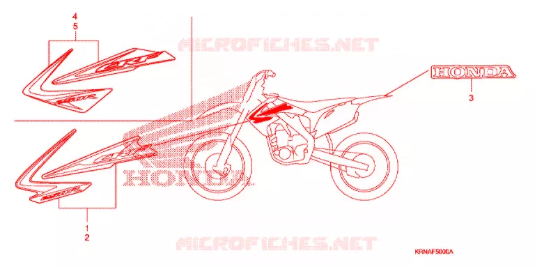 AUTOCOLLANTS Honda MOTO 250 CRF 2012  CRF250RC